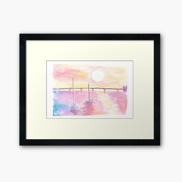 Item preview, Typical Florida Scene with Causeway Sea and Sun designed and sold by artshop77.
