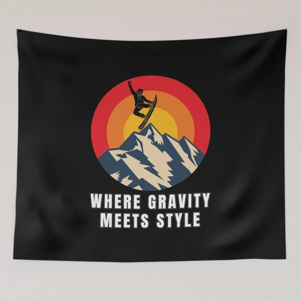 Item preview, Snowboard Winter Mountains Gravity Design  designed and sold by LovelyHappyGift.