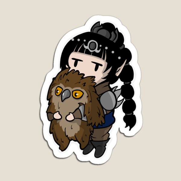 Item preview, Cute Shadowheart with Owl Bear | Baldurs Gate 3 | BG3 | DND designed and sold by SquirkyShop.