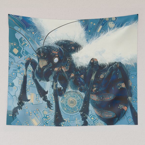 Item preview, White thistledown velvet ant's body is a circuit board. designed and sold by Ccjib.