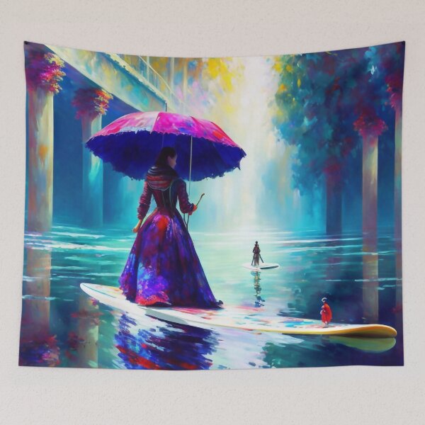 Item preview,  Lady on a surfboard designed and sold by M-Y-A-R-T-.