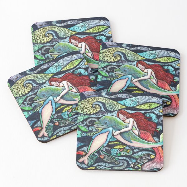 Item preview, Mermaid on Porpoise designed and sold by ArtByBeatriz.