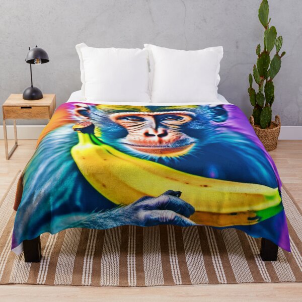 Item preview, Cool Monkey with Banana designed and sold by Health And Fitness Posts e-Store.