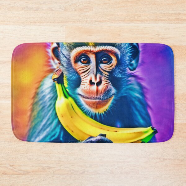 Item preview, Cool Monkey with Banana designed and sold by Health And Fitness Posts e-Store.