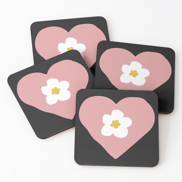 Item preview, Pink Boho Heart and White Flower ; Bohemian Pattern designed and sold by PatternInArt.