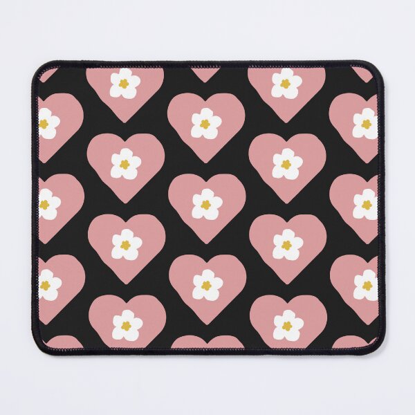 Item preview, Pink Boho Heart and White Flower ; Bohemian Pattern designed and sold by PatternInArt.