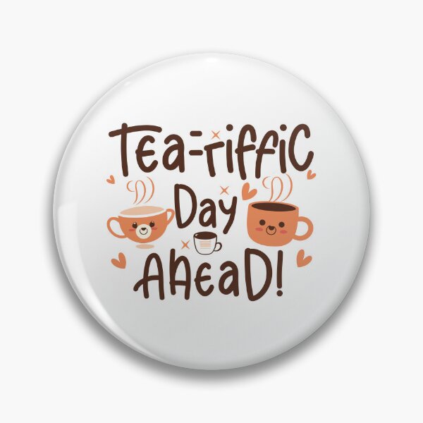 Item preview, Tea-riffic Day Ahead 2: Orange and Dark Brown Tone with Cute Mugs, Heart, and Stars Decors designed and sold by HahaHandlesHub.