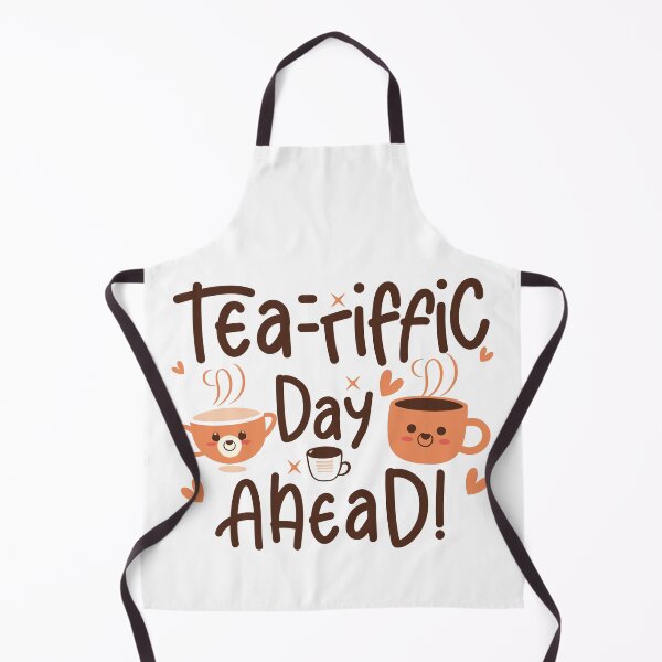 Item preview, Tea-riffic Day Ahead 2: Orange and Dark Brown Tone with Cute Mugs, Heart, and Stars Decors designed and sold by HahaHandlesHub.