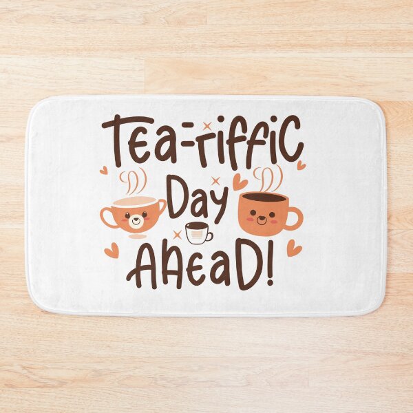 Item preview, Tea-riffic Day Ahead 2: Orange and Dark Brown Tone with Cute Mugs, Heart, and Stars Decors designed and sold by HahaHandlesHub.