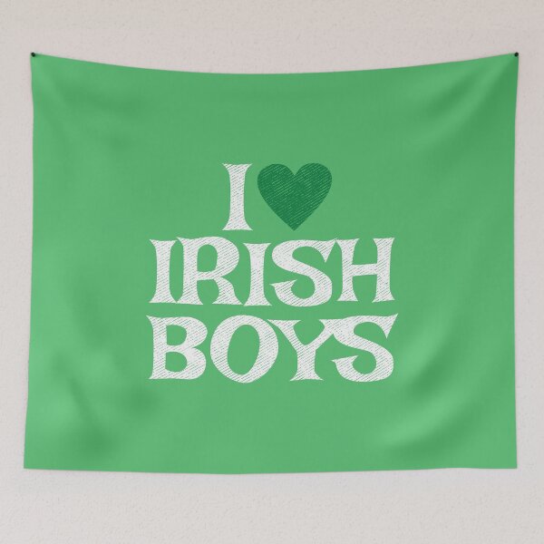 Item preview, Girls St Patricks Day I Love Irish Boys Heart Green Distressed  designed and sold by alenaz.