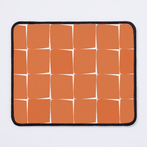 Item preview, Midcentury Modern Flux Check Grid Pattern in Burnt Orange Tones on White designed and sold by kierkegaard.