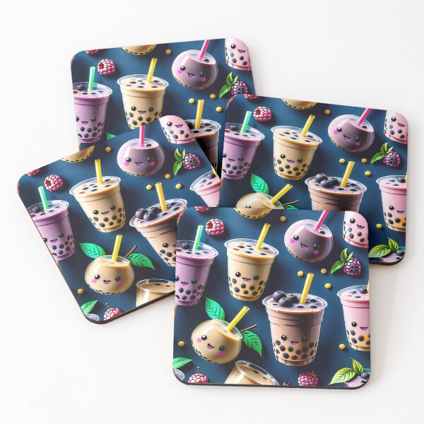 Item preview, Kawaii Bubble Boba Tea Pattern designed and sold by TheArtOfPat.