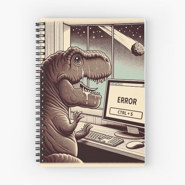 Item preview, Crying T-Rex: Don't forget to save your work! CTRL+S designed and sold by NomadiCult.