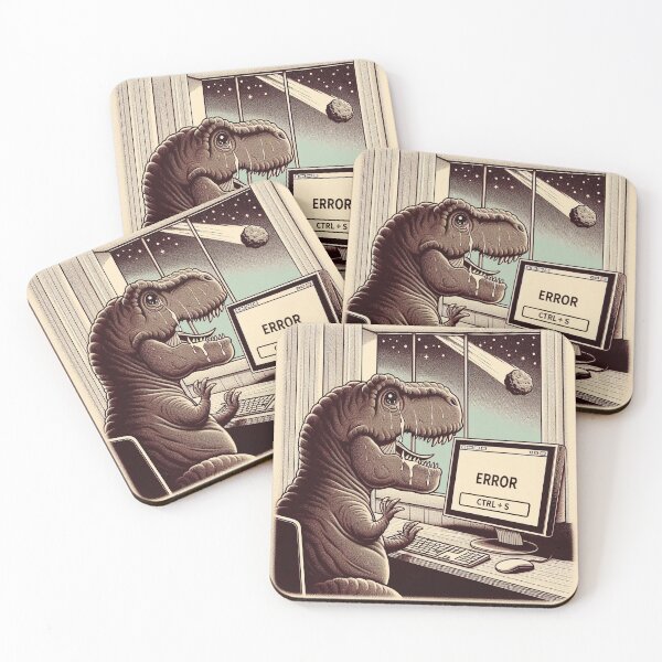 Item preview, Crying T-Rex: Don't forget to save your work! CTRL+S designed and sold by NomadiCult.