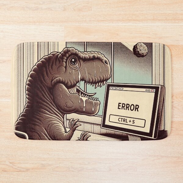 Item preview, Crying T-Rex: Don't forget to save your work! CTRL+S designed and sold by NomadiCult.