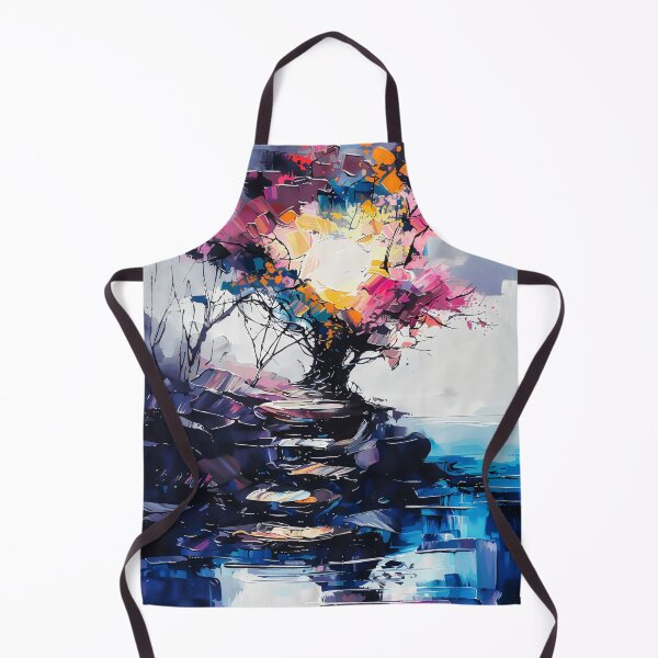 Item preview, Abstract painting, the light from the tree of life, on an island at the edge of the lake, cinematic art designed and sold by Gabi.Media.