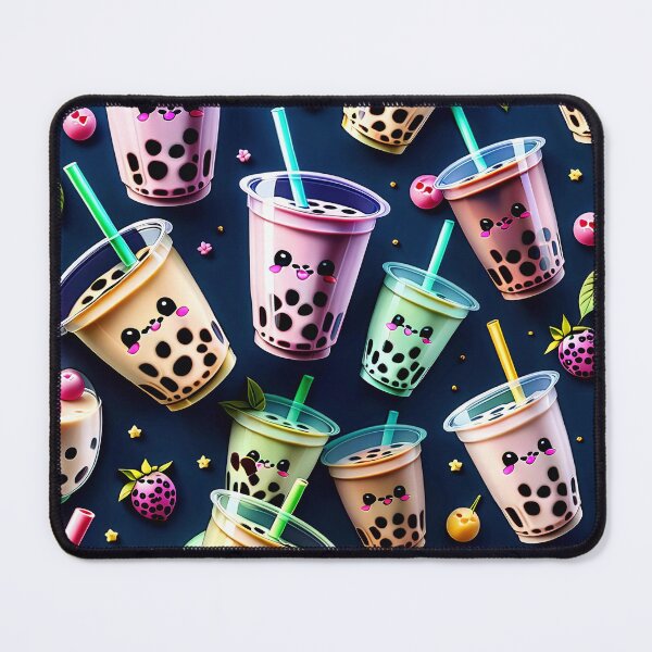 Item preview, Kawaii Bubble Boba Tea Pattern designed and sold by TheArtOfPat.