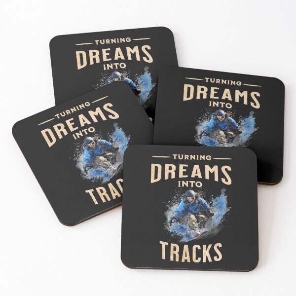 Item preview, Snowboard Winter Mountains Turning Dreams into Tracks Design  designed and sold by LovelyHappyGift.