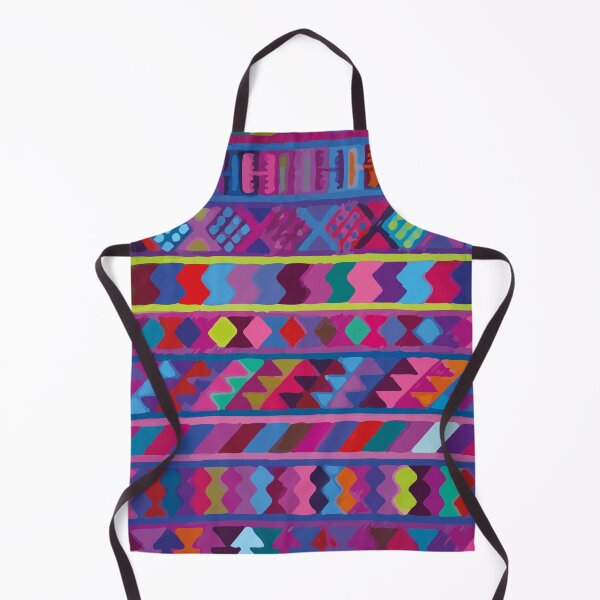 Item preview, Multicolor geometric vibrant hand painted mexican folk art purple dopamine decor designed and sold by T-Mex.