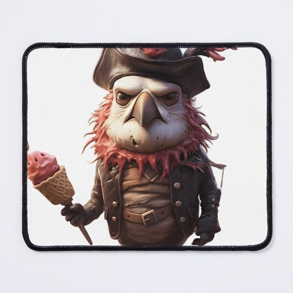 Item preview, A pirate-themed ice cream monster with a cone peg leg and a scoop for an eye patch. designed and sold by mazur301.