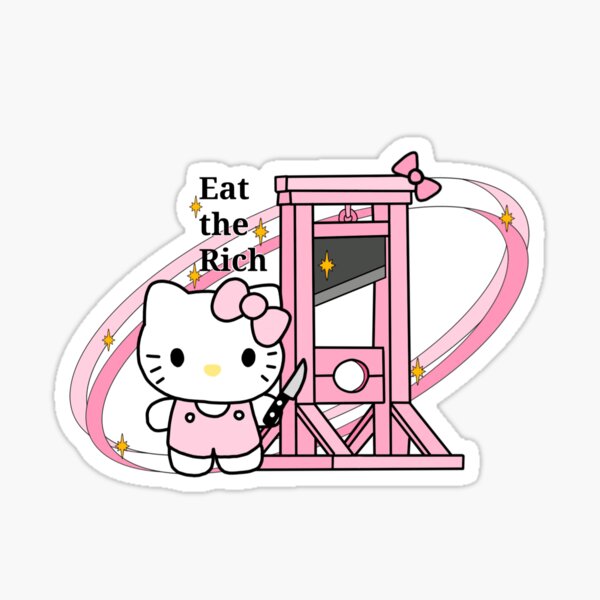Item preview, Cat funny eat the rich designed and sold by Epiphanychiara.