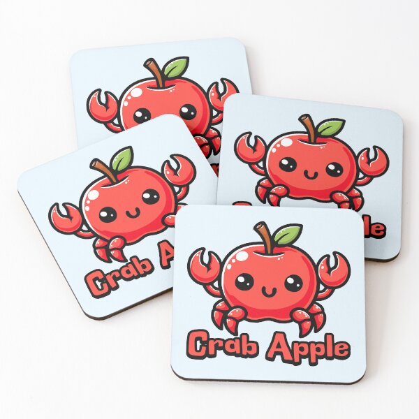 Item preview, Crab Apple! Cute Cute Food Animals Pun designed and sold by PMCreative.