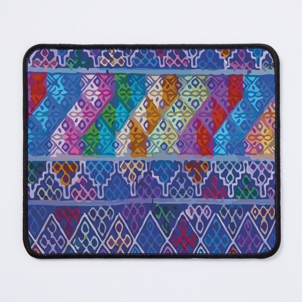 Item preview, Mexican handcrafted folk art textile bright royal blue embroidery maximalist decor designed and sold by T-Mex.