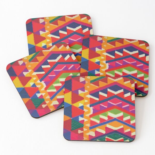 Item preview, Maximalist decor multicolor chevron fabric dopamine dressing vibrant pattern designed and sold by T-Mex.