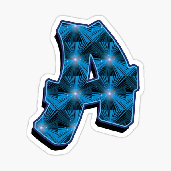 A - Blue Rays Sticker