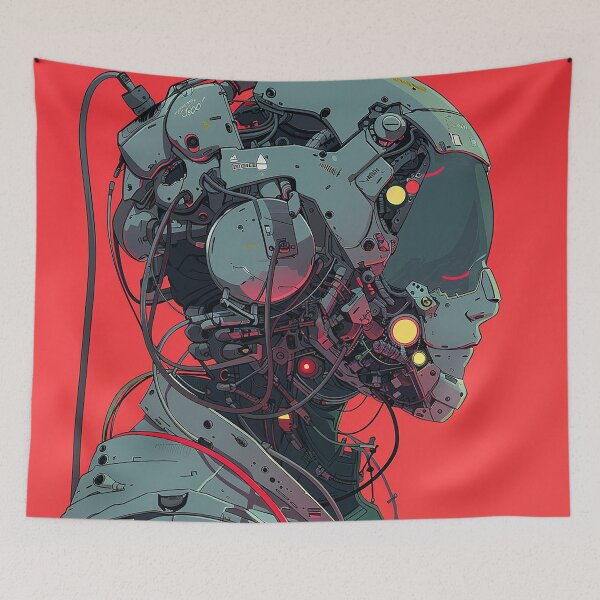 Item preview, Cyberpunk Robot Art designed and sold by nomiraclehere.