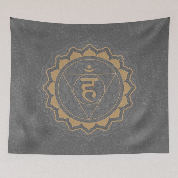 Item preview, Throat Chakra Mandala - Slate + Fawn designed and sold by Irene Estelle.