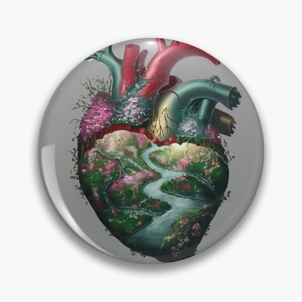 Item preview, Nature Inspired Floral Heart Shaped Flowers Illustration  designed and sold by najega911.