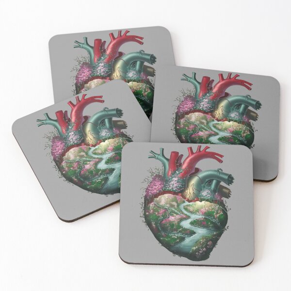 Item preview, Nature Inspired Floral Heart Shaped Flowers Illustration  designed and sold by najega911.