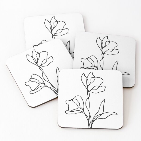 Item preview, Floral One Line Drawing designed and sold by RachelFCreative.