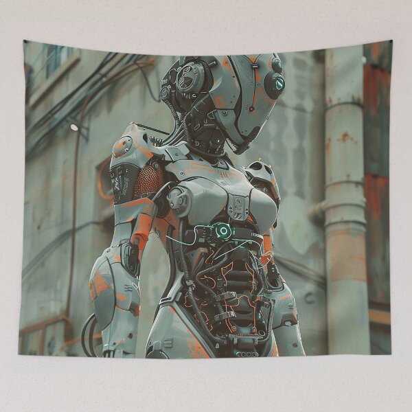 Item preview, Cyberpunk Robot Art designed and sold by nomiraclehere.