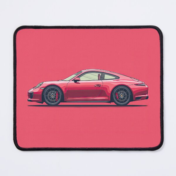 Item preview, Stylish red Porsche coupe on a bright pink background on a sunny day designed and sold by Jerhus.