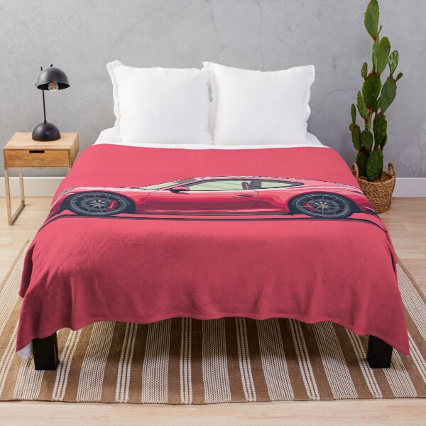 Item preview, Stylish red Porsche coupe on a bright pink background on a sunny day designed and sold by Jerhus.