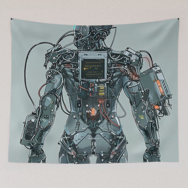 Item preview, Cyberpunk Robot Art designed and sold by nomiraclehere.