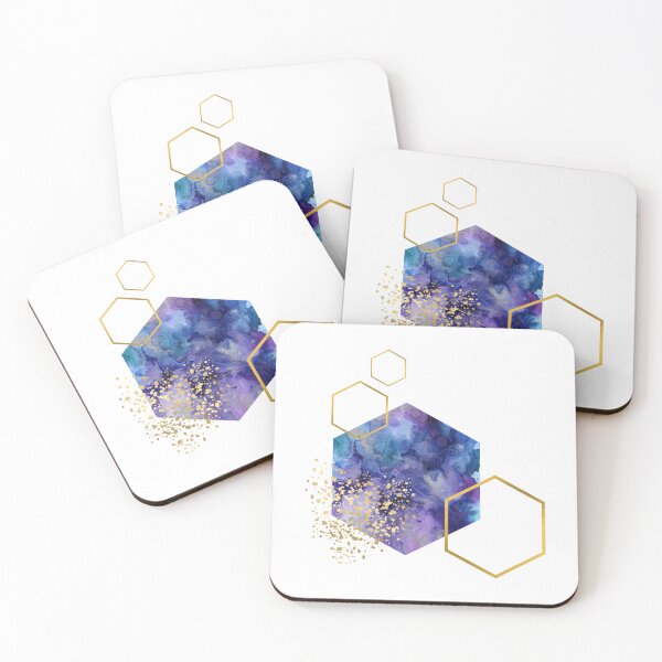 Item preview, Lilac abstract alcohol ink honeycomb design designed and sold by CreativeStrand.