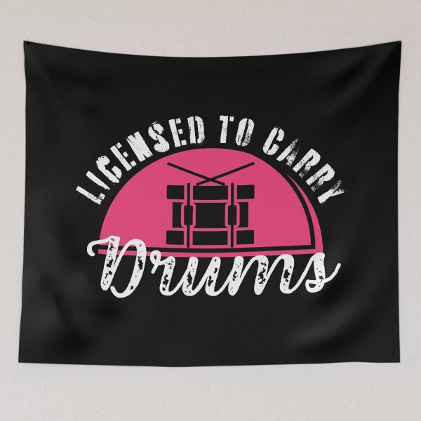 Item preview, Licensed to Carry Drums - Military Pun for Marching Band Drummers designed and sold by Elizabeth Elias.