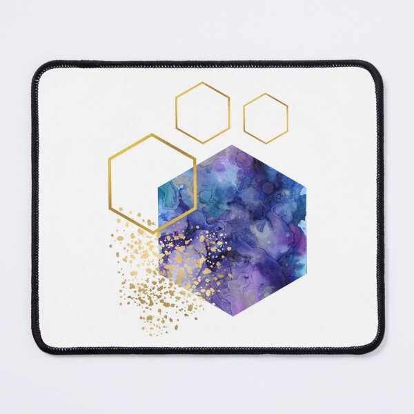 Item preview, Lilac abstract alcohol ink honeycomb design designed and sold by CreativeStrand.