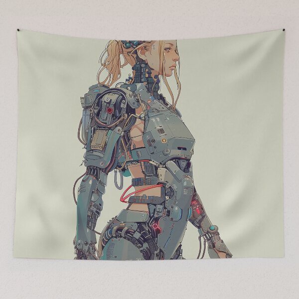 Item preview, Cyberpunk Robot Art designed and sold by nomiraclehere.