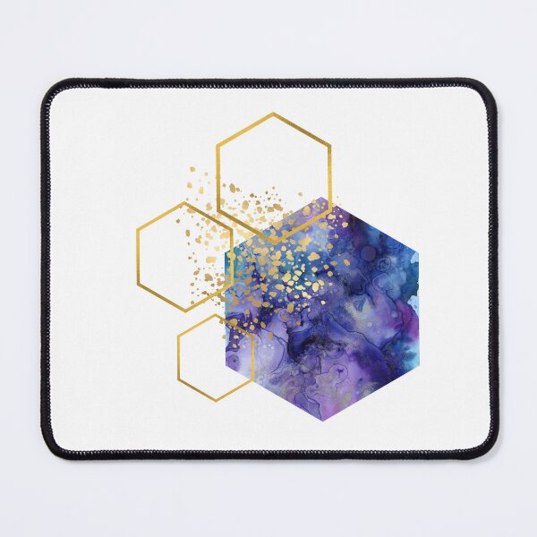 Item preview, Lilac abstract alcohol ink honeycomb design designed and sold by CreativeStrand.