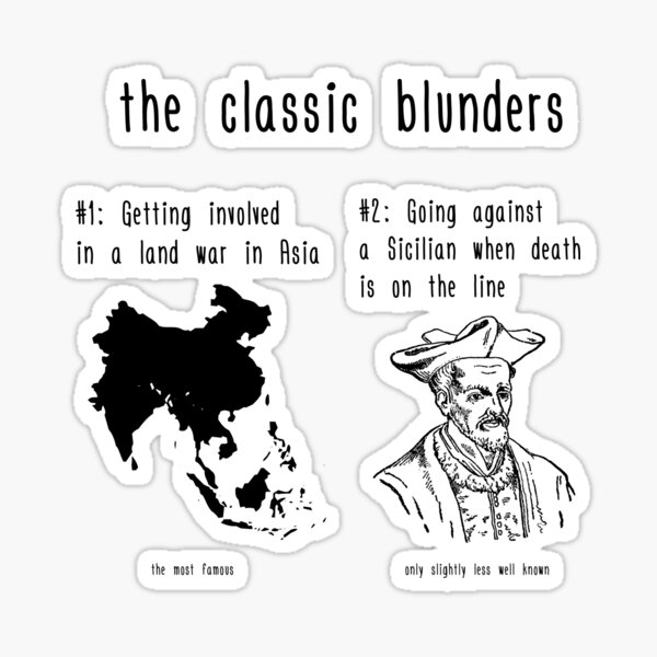 Blunder (??) Sticker for Sale by sleeveartist