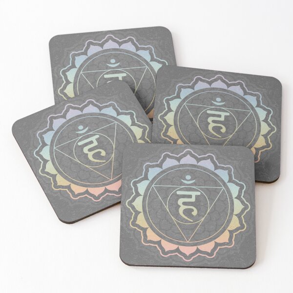 Item preview, Throat Chakra Mandala - Slate + Rainbow Sorbet designed and sold by Irene Estelle.