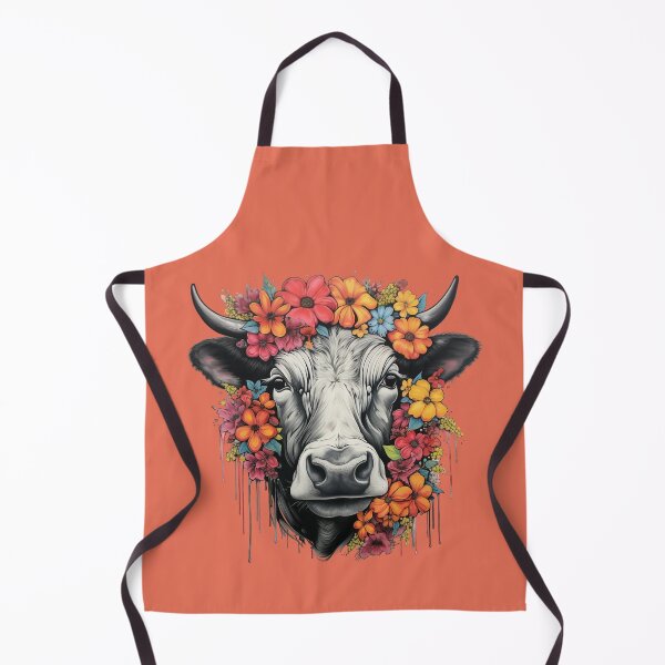 Item preview, Cow with flower wreath designed and sold by archiesacres.