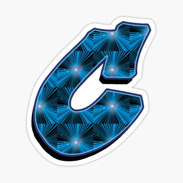 C - Blue Rays Sticker