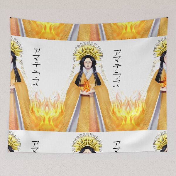 Item preview, Sun Goddess Amaterasu - white background w/o lighting - Katakana Typography designed and sold by Leeh-designs.