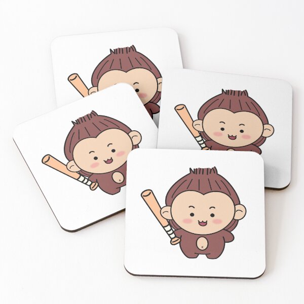 Item preview, a cute monkey holding a baseball bat designed and sold by monkey-choi.