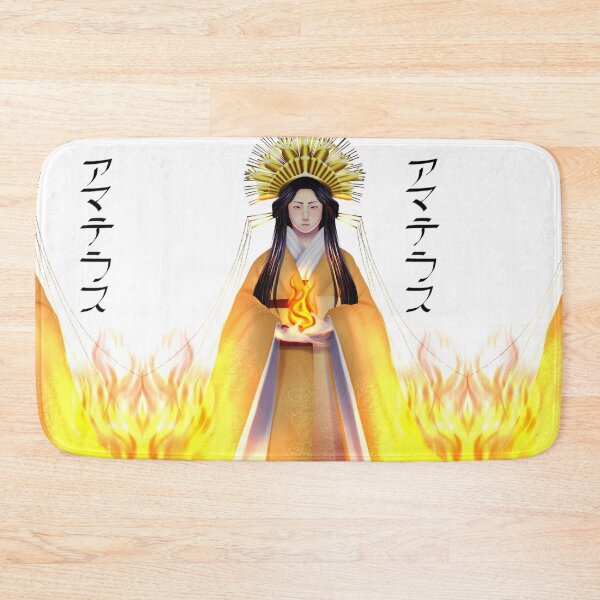 Item preview, Sun Goddess Amaterasu - white background w lighting - Katakana Typography designed and sold by Leeh-designs.